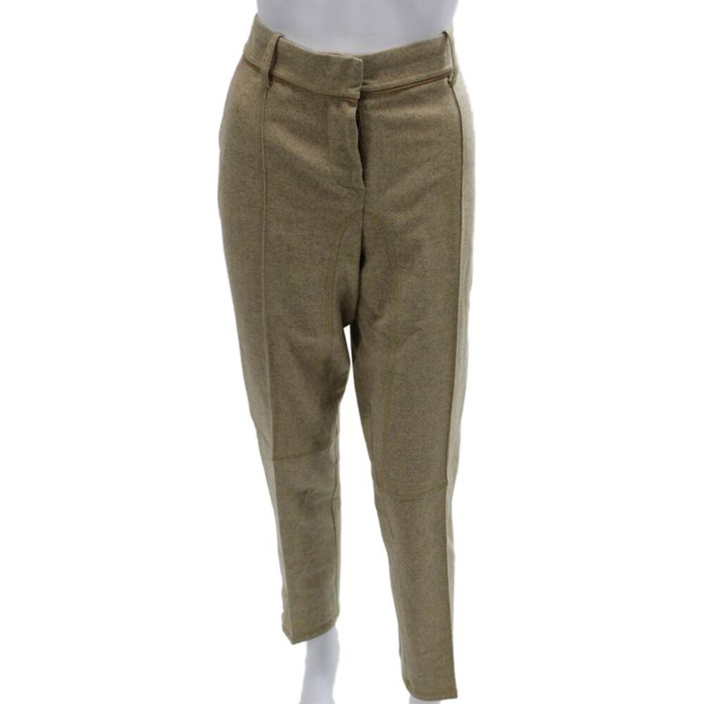 Magaschoni Collection Womens Beige Wool Dress Pants Zip Inseam 29 Size 10